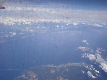 よく見ると関空や淡路島が見える。